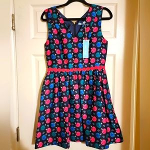 NWT Draper James Jingle Dots Vintage Style Gracie Dress Christmas Holiday Size 6